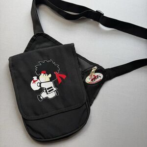 VTG Myth Wear Crossbody Bag Black Anime Y2K Karate 8"x13"x2"